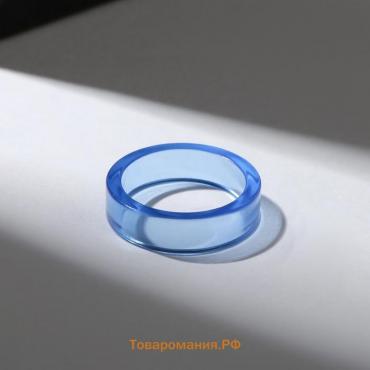 Кольцо пластик "Тренд", цвет синий, размер 17