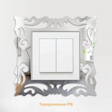 Наклейка интерьерная зеркальная на выключатель TAKE IT EASY «Узор», декор настенный, 15×15 см