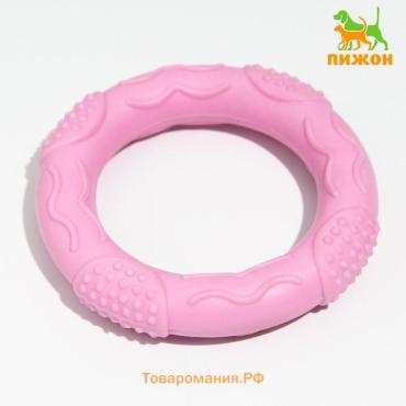 Игрушка жевательная "Волна", TPR, 7 х 1 см, розовая
