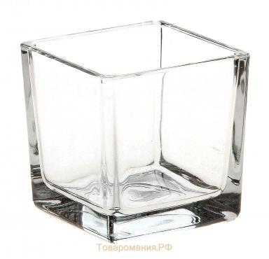 Ваза "Кубик" Бернарди-2  8х8х8 см,  0,25л прозрачная