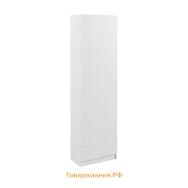 Шкаф пенал «Мадера», 2 ящика, 500×520×2100 мм, цвет белый