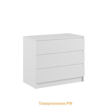Комод для хранения Клик Мебель «Мадера», с 3 выдвижными ящиками, 800×420×775 мм, цвет белый
