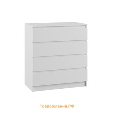 Комод для хранения Клик Мебель «Мадера», с 4 выдвижными ящиками, 800×420×1000 мм, цвет белый