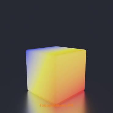 Светодиодный куб Piazza, 20 см, IP65, аккумулятор, свечение RGB