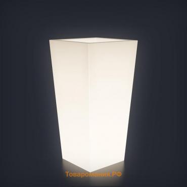 Светодиодное кашпо Quadrum L, 35 × 73.5 × 35 см, IP65, 220 В, свечение белое