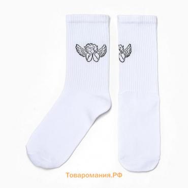 Носки женские "Ангел", цвет белый, размер 23-25