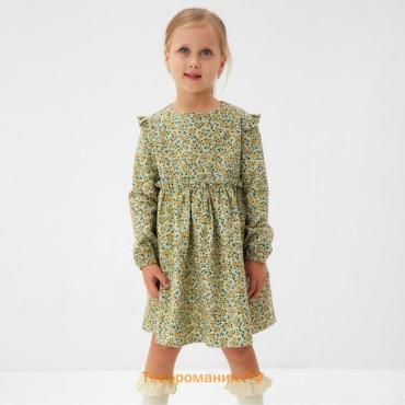 Платье для девочки MINAKU: Cotton collection, цвет фисташковый, рост 116 см
