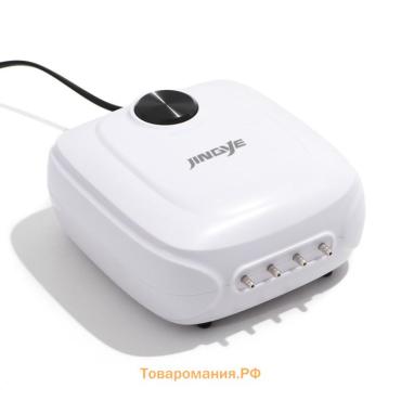 Компрессор для аквариума JINGYE YE-842, бесшумный, с регулировкой мощности,4 x 4,5 л/мин,12Вт 99336